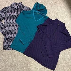 **Lot of Three** SMARTWOOL Long Sleeve Baselayer, 100% Merino Wool, Medium/Large